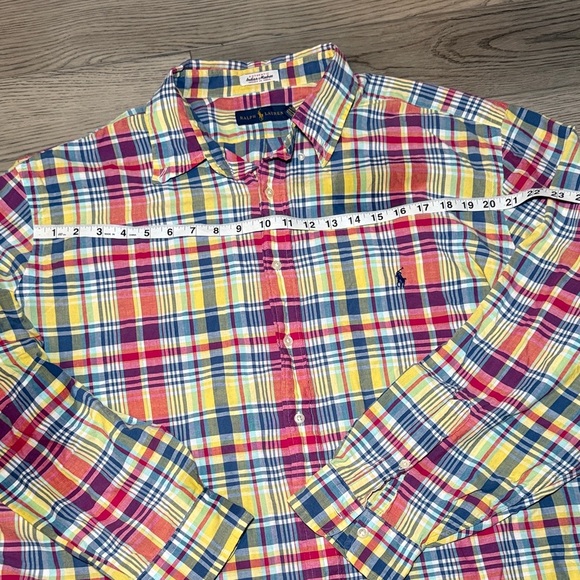 Ralph Lauren Men's Indian Madras Button Down Shirt Size 2XB Broad Chest Waist - Picture 4 of 8